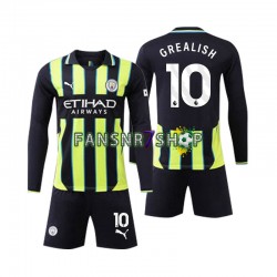 Manchester City fußball trikot Jack Grealish 10 Kinder Auswärts 2024-2025 Langarm