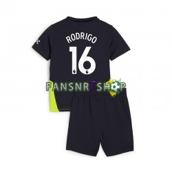 Manchester City fußball trikot RODRIGO 16 Kinder Auswärts 2024-2025 Kurzarm