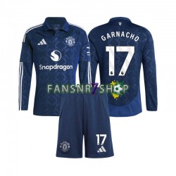 Manchester United fußball trikot Alejandro Garnacho 17 Kinder Auswärts 2024-2025 Langarm