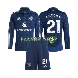 Manchester United fußball trikot Antony 21 Kinder Heim 2024-2025 Langarm