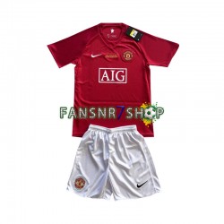 Manchester United fußball trikot Champion League 2007 Kinder Heim Kurzarm