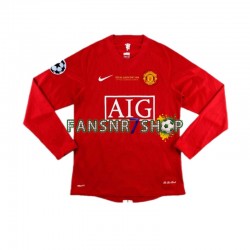 Manchester United fußball trikot Cristiano Ronaldo 7 Champion League 2007 Herren Heim Retro Langarm