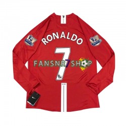 Manchester United fußball trikot Cristiano Ronaldo 7 2007 Herren Heim Retro Langarm