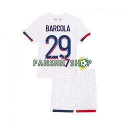 Paris Saint-Germain fußball trikot Bradley Barcola 29 Kinder Auswärts 2024-2025 Kurzarm