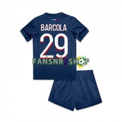 Paris Saint-Germain fußball trikot Bradley Barcola 29 Kinder Heim 2024-2025 Kurzarm