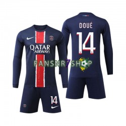 Paris Saint-Germain fußball trikot D Doue 14 Kinder Heim 2024-2025 Langarm