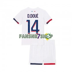 Paris Saint-Germain fußball trikot Desire Doue 14 Kinder Auswärts 2024-2025 Kurzarm