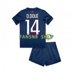 Paris Saint-Germain fußball trikot Desire Doue 14 Kinder Heim 2024-2025 Kurzarm