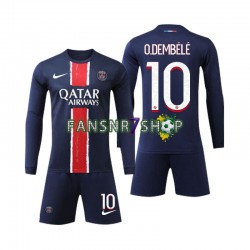 Paris Saint-Germain fußball trikot O Dembele 10 Kinder Heim 2024-2025 Langarm