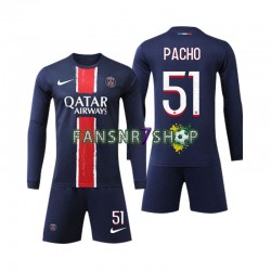 Paris Saint-Germain fußball trikot Pacho 51 Kinder Heim 2024-2025 Langarm