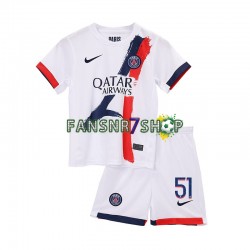 Paris Saint-Germain fußball trikot Willian Pacho 51 Kinder Auswärts 2024-2025 Kurzarm