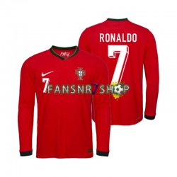 Portugal fußball trikot Euro 2024 Ronaldo 7 Herren Heim Langarm