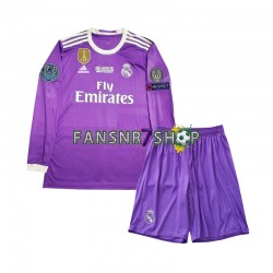 Real Madrid fußball trikot 2016 Kinder Auswärts Retro Langarm
