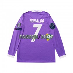 Real Madrid fußball trikot Cristiano Ronaldo 7 2016 Kinder Auswärts Retro Langarm