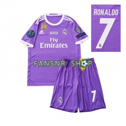 Real Madrid fußball trikot Cristiano Ronaldo 7 2016 Kinder Auswärts Retro Kurzarm