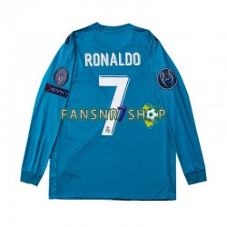Real Madrid fußball trikot Cristiano Ronaldo 7 2017 Herren Ausweich Retro Langarm