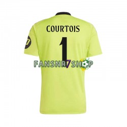 Real Madrid fußball trikot COURTOIS 1 Torhüter Herren Ausweich 2024-2025 Kurzarm