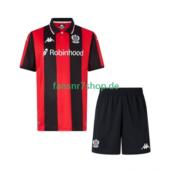 OGC Nizza fußball trikot Kinder Heim 2025-2026 Kurzarm OGC Nizza fußball trikot Kinder Heim 2025-2026 Kurzarm