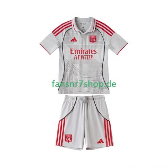 Olympique Lyon fußball trikot Kinder Ausweich 2025-2026 Kurzarm Olympique Lyon fußball trikot Kinder Ausweich 2025-2026 Kurzarm