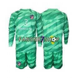 Atlético Madrid fußball trikot Torhüter Kinder Auswärts Grün 2023-2024 Langarm