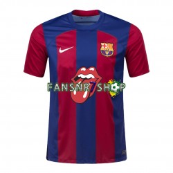 FC Barcelona fußball trikot Rolling Stones Herren Heim 2023-2024 Kurzarm