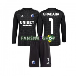 FC Copenhagen fußball trikot GRABARA 1 Torhüter Kinder Auswärts 2023-2024 Langarm