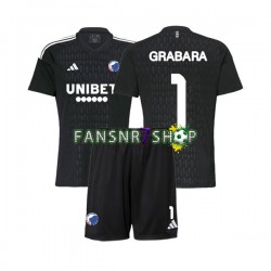 FC Copenhagen fußball trikot GRABARA 1 Torhüter Kinder Auswärts 2023-2024 Kurzarm