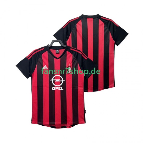 AC Mailand fußball trikot 2002 2003 Herren Heim Retro Kurzarm