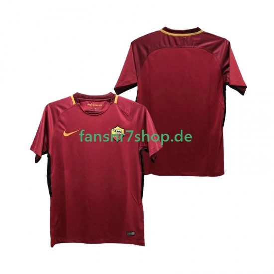 AS Rom fußball trikot 2017-2018 Herren Heim Retro Kurzarm
