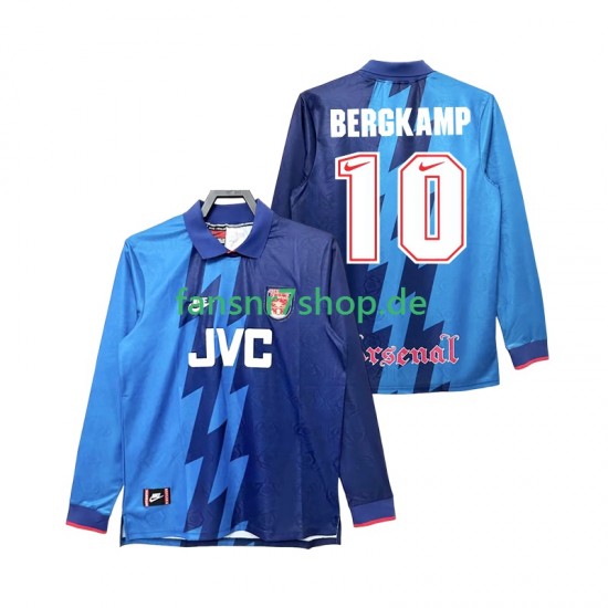 Arsenal fußball trikot Bergkamp 10 1995 1996 Herren Auswärts Retro Langarm