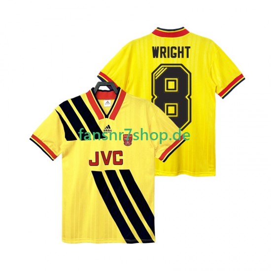 Arsenal fußball trikot WRIGHT 8 1993 Herren Auswärts Retro 1994 Kurzarm