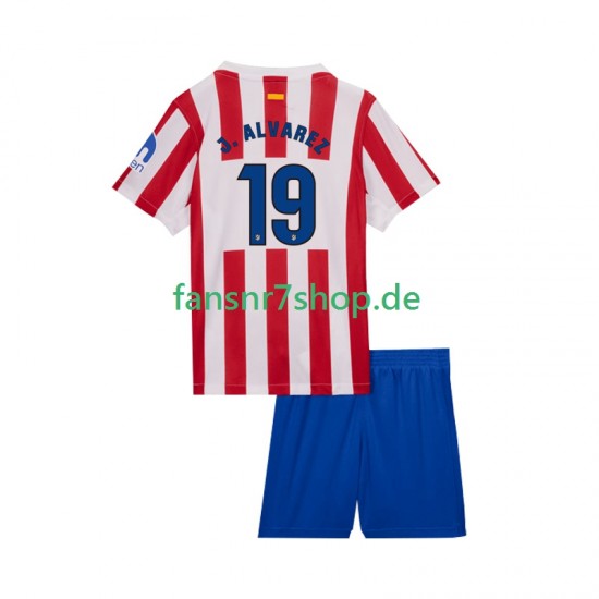 Atlético Madrid fußball trikot Julian Alvarez 19 Kinder Heim 2025-2026 Kurzarm