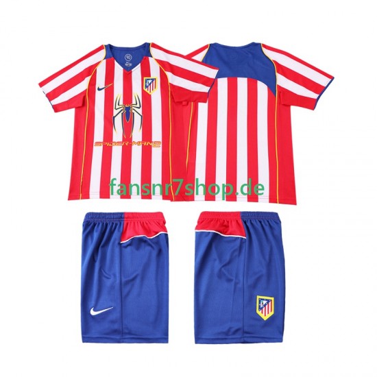 Atlético Madrid fußball trikot 2005 Kinder Heim Retro 2004 Kurzarm
