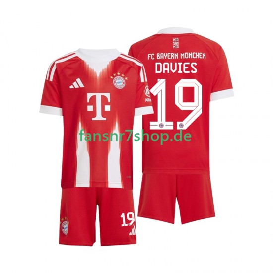 FC Bayern München fußball trikot Alphonso Davies 19 Kinder Heim 2025-2026 Kurzarm