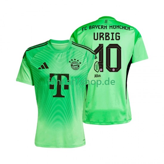 FC Bayern München fußball trikot Jonas Urbig 40 Torhüter Herren Heim 2025-2026 Kurzarm