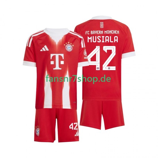 FC Bayern München fußball trikot Jamal Musiala 42 Kinder Heim 2025-2026 Kurzarm