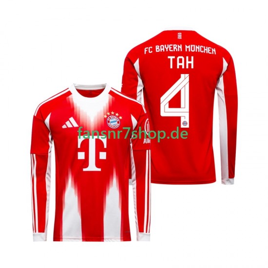 FC Bayern München fußball trikot Jonathan Tah 4 Herren Heim 2025-2026 Langarm
