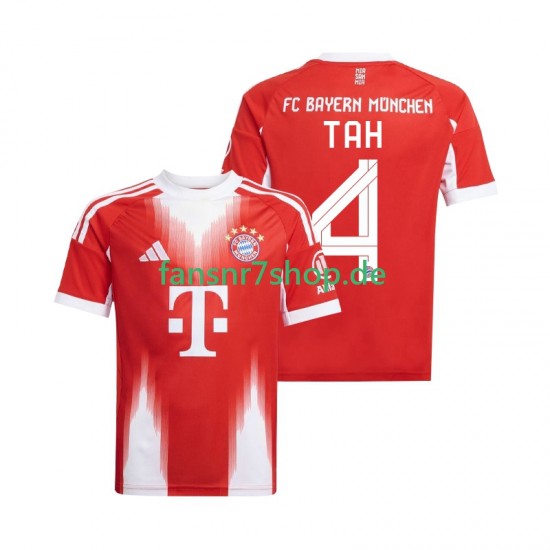 FC Bayern München fußball trikot Jonathan Tah 4 Herren Heim 2025-2026 Kurzarm