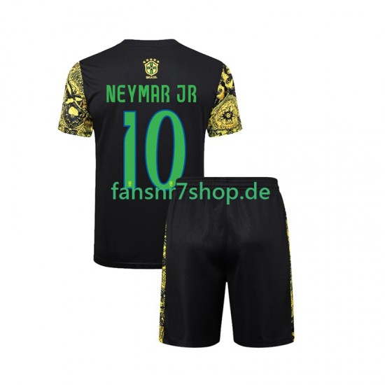 Brasilien fußball trikot Neymar JR 10 Jesus Kinder Heim 2024 Kurzarm