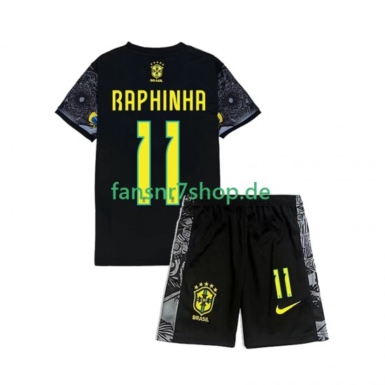Brasilien RAPHINHA 11 Cheist the Redeemer Football Shirts Kinder Heim 2024 Kurzarm