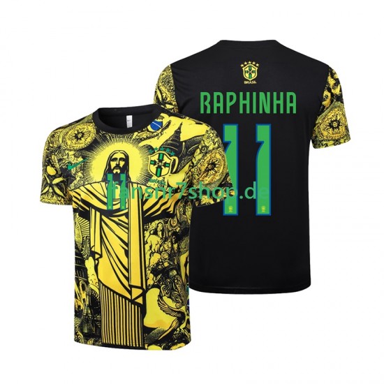 Brasilien fußball trikot RAPHINHA 11 Jesus Herren Heim 2024 Kurzarm