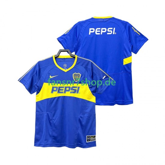 Boca Juniors fußball trikot 2003 Herren Heim Retro 2004 Kurzarm