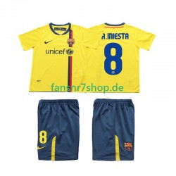 FC Barcelona fußball trikot A INIESTA 8 2009 Kinder Auswärts Retro 2008 Kurzarm