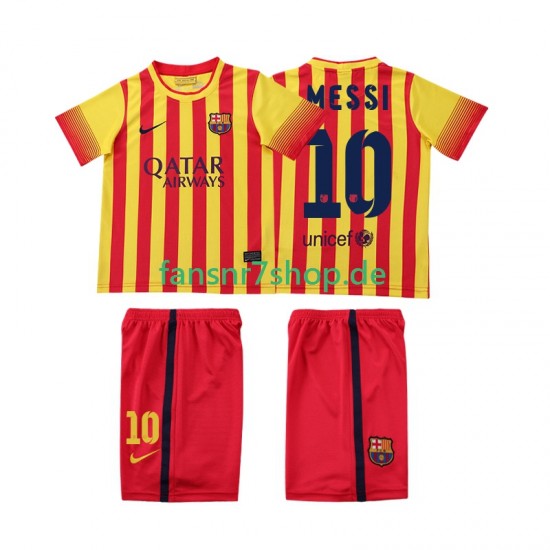 FC Barcelona fußball trikot Lionel Messi 10 2013 2014 Kinder Auswärts Retro Kurzarm