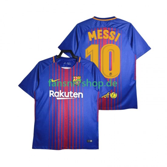 FC Barcelona fußball trikot Lionel Messi 10 2017-2018 Herren Heim Retro Kurzarm