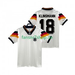Deutschland fußball trikot KLINSMANN 18 1992 Herren Heim Retro Kurzarm