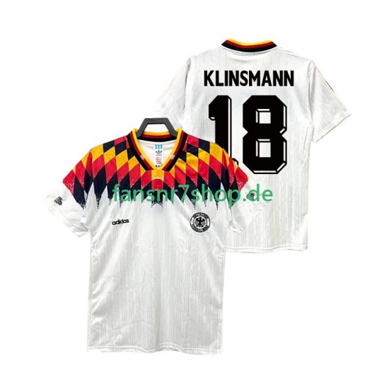 Deutschland fußball trikot KLINSMANN 18 Herren Heim Retro 1994 Kurzarm