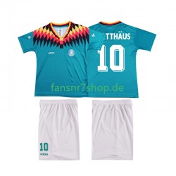 Deutschland fußball trikot MATTHAUS 10 Kinder Auswärts Retro 1994 Kurzarm