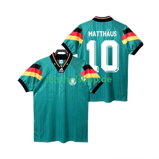 Deutschland fußball trikot MATTHAUS 10 1992 Herren Auswärts Retro Kurzarm