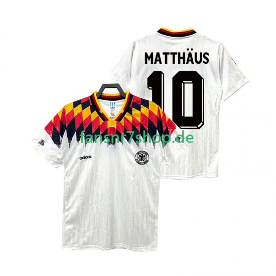 Deutschland fußball trikot MATTHAUS 10 Herren Heim Retro 1994 Kurzarm